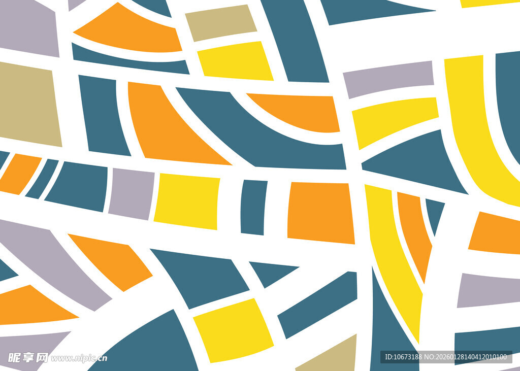 几何色块拼接抽象图案