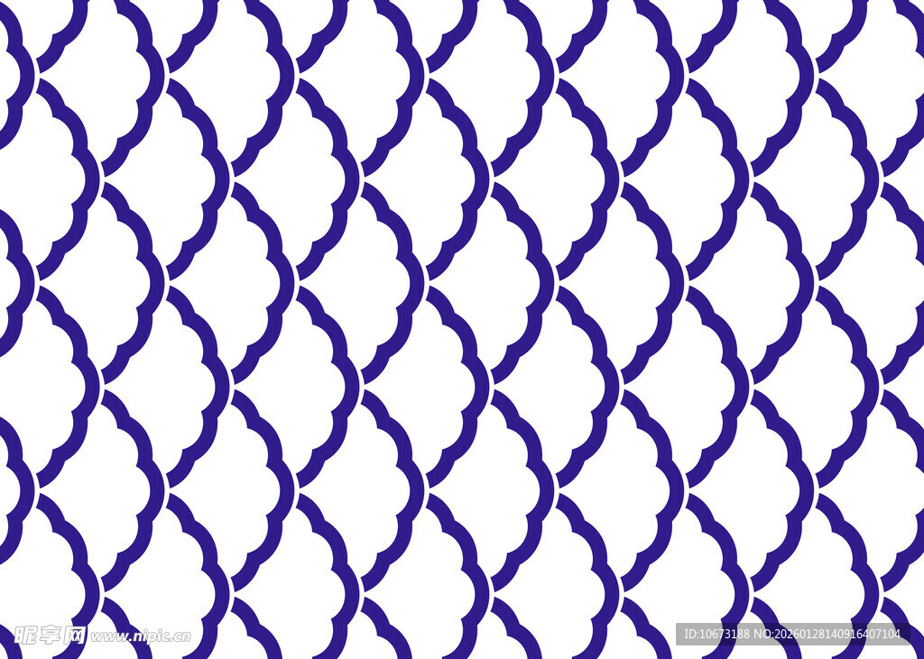 蓝色几何线条无缝图案