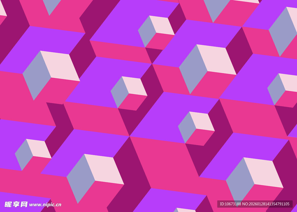 立体几何图案背景