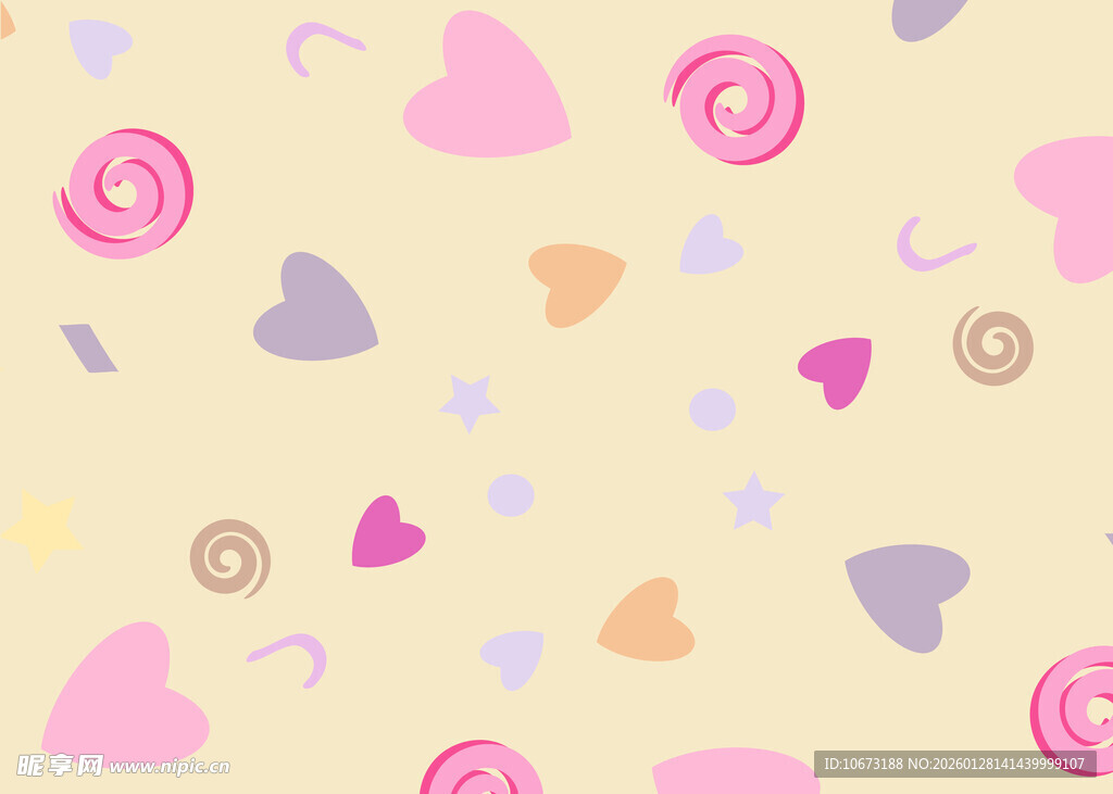 梦幻心形图案背景