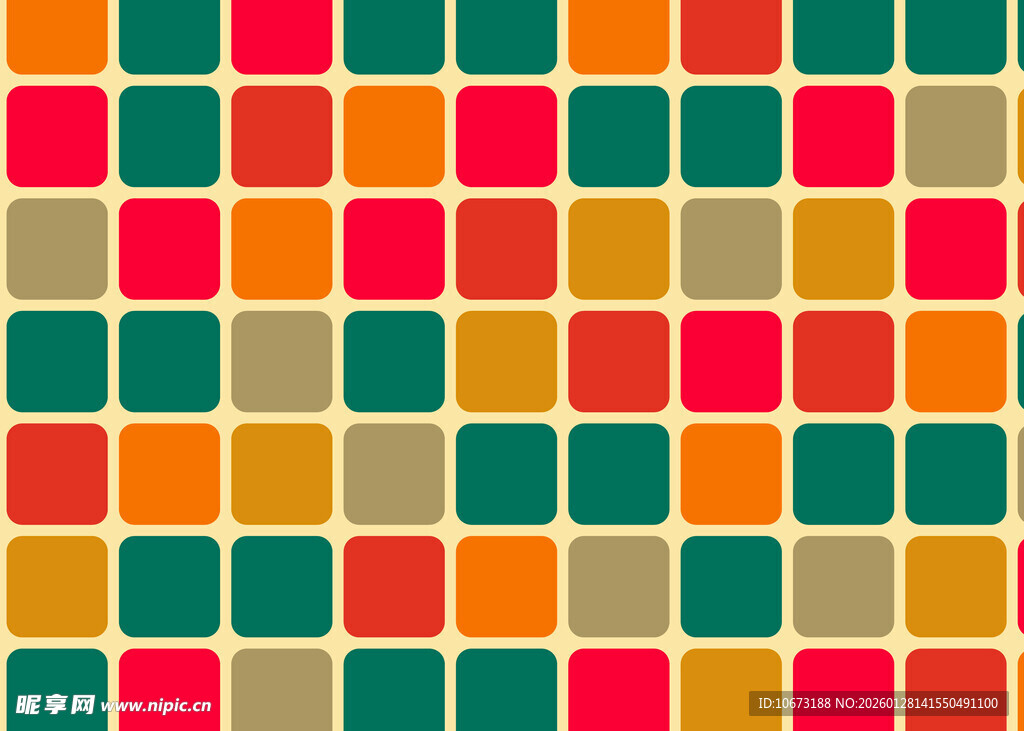 多彩方块几何图案背景