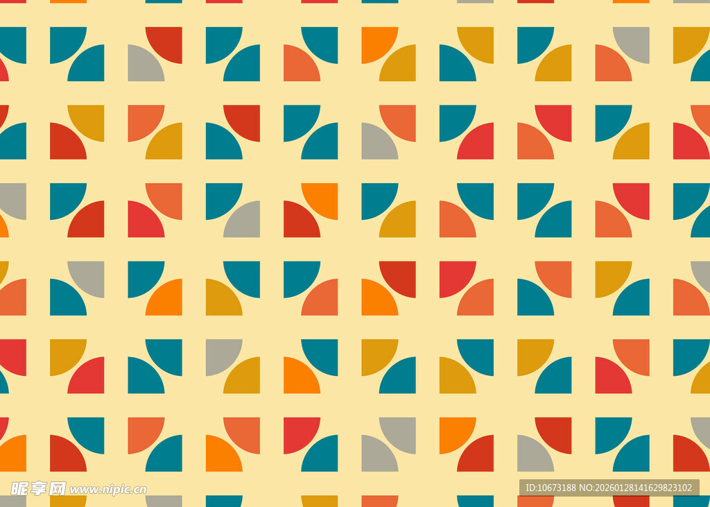 几何图案彩色无缝背景图