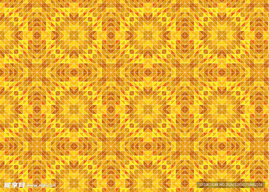 黄色几何图案无缝背景
