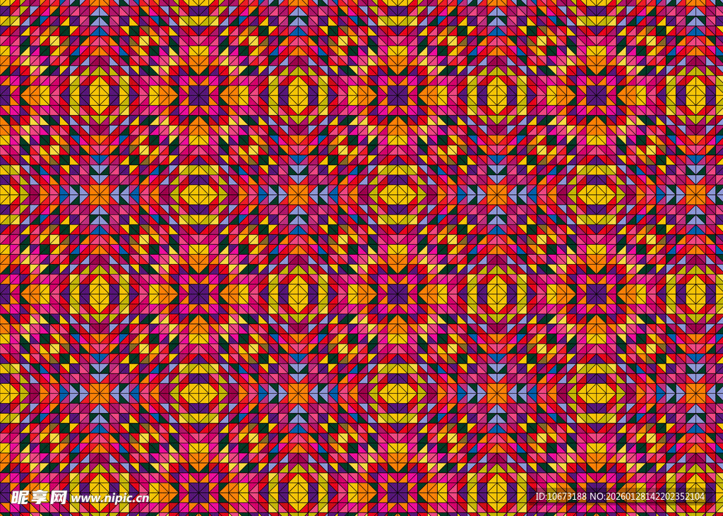 多彩几何图案纹理背景