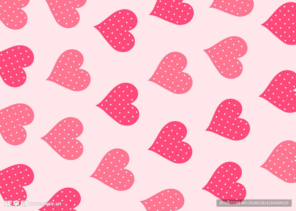 粉色爱心图案背景