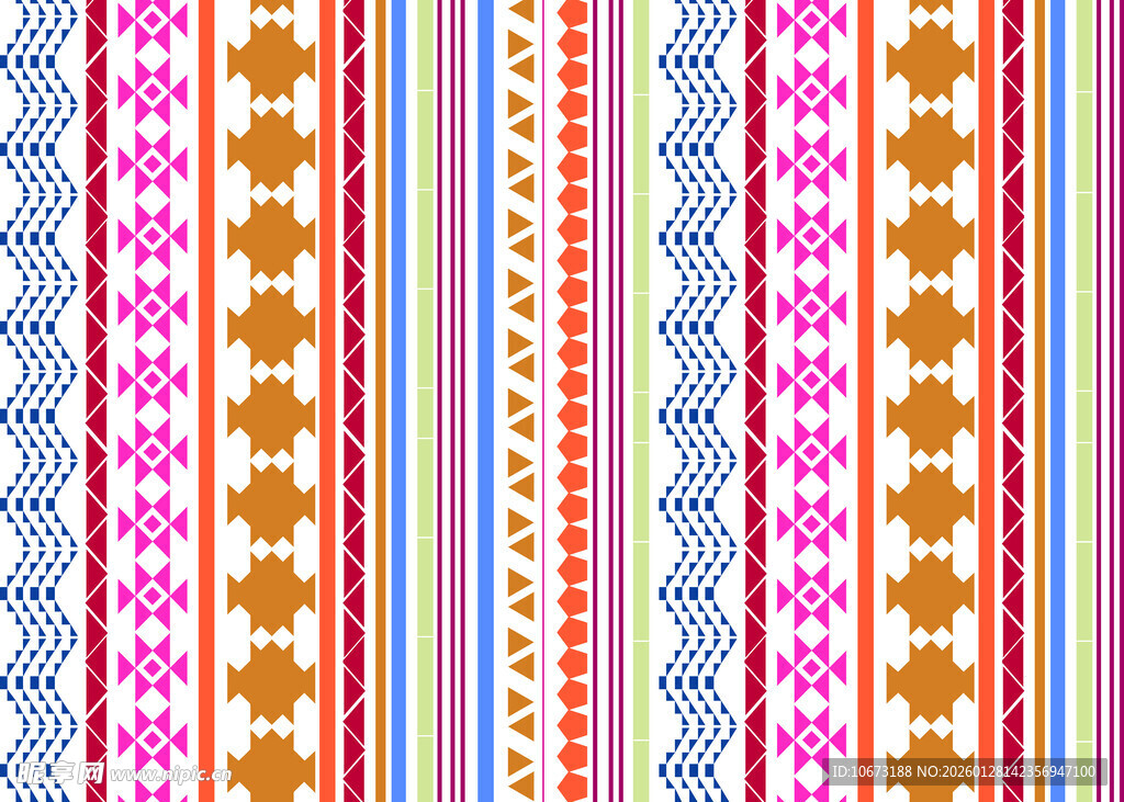 多彩几何条纹图案设计