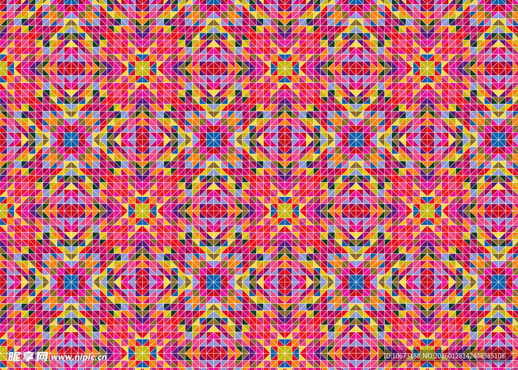 多彩几何图案纹理背景