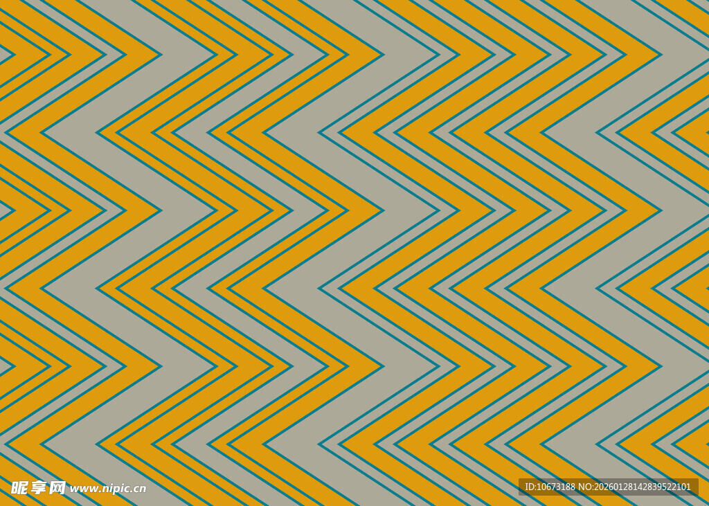 黄灰相间锯齿形几何图案