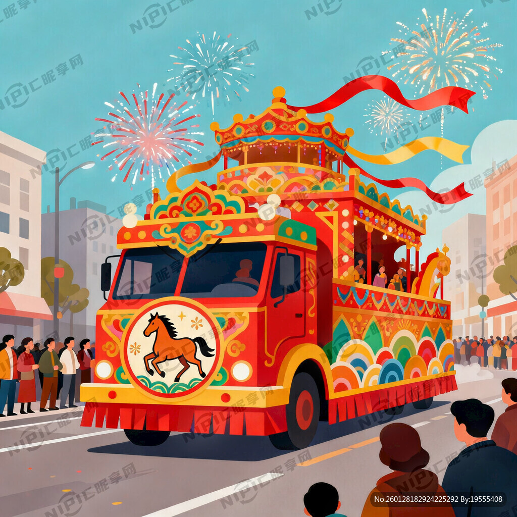 马年 巡游 彩车