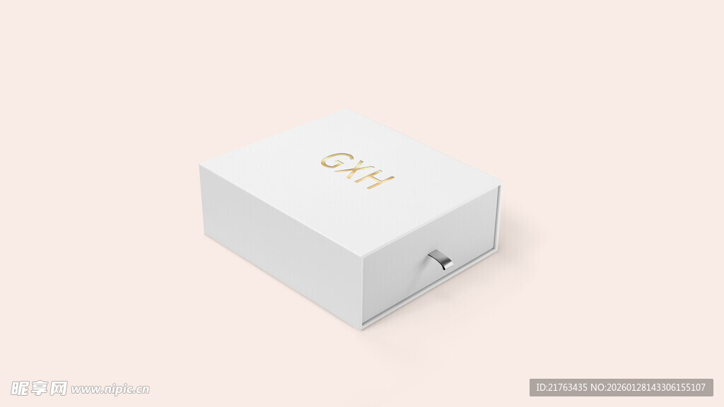 白色抽屉盒样机