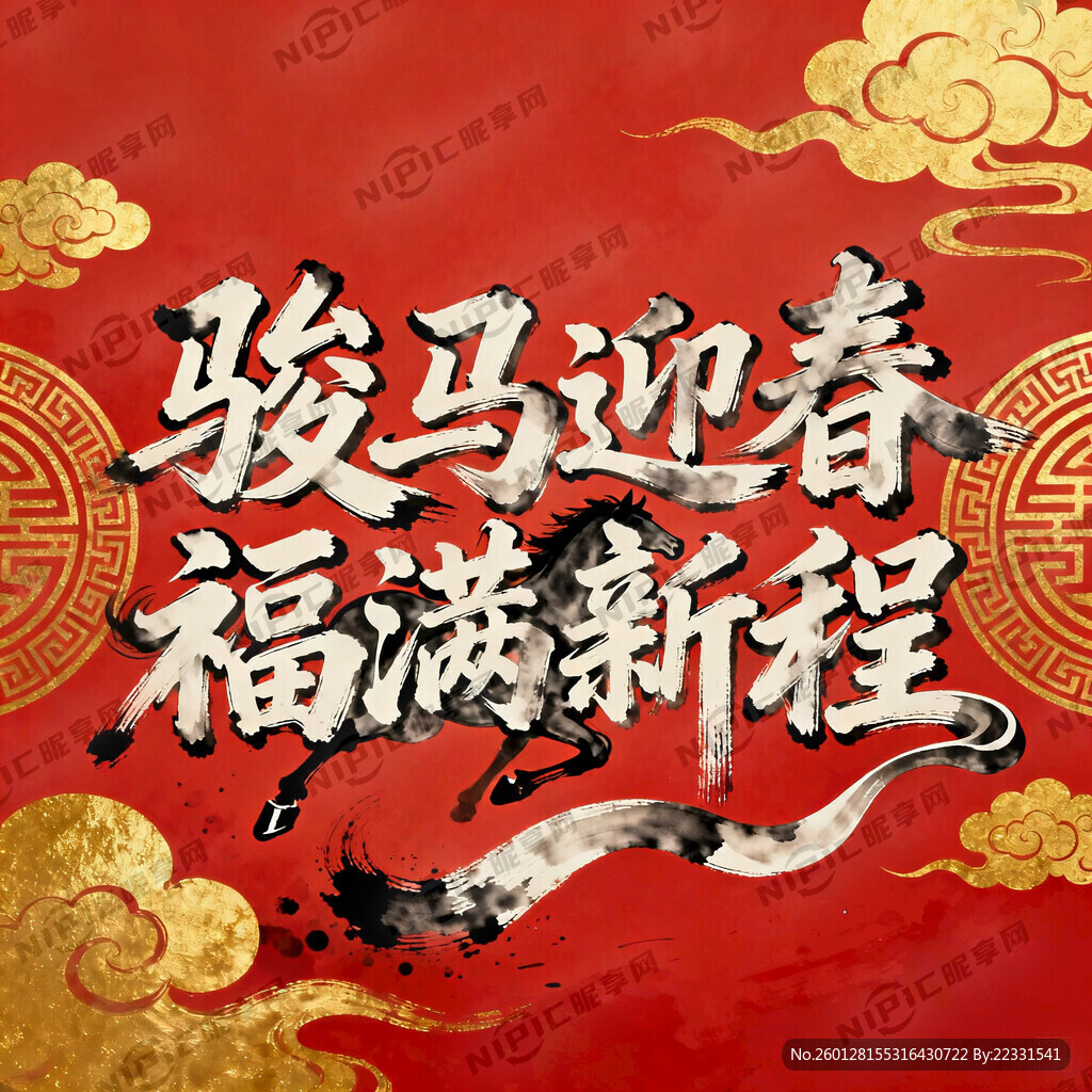 用“骏马迎春