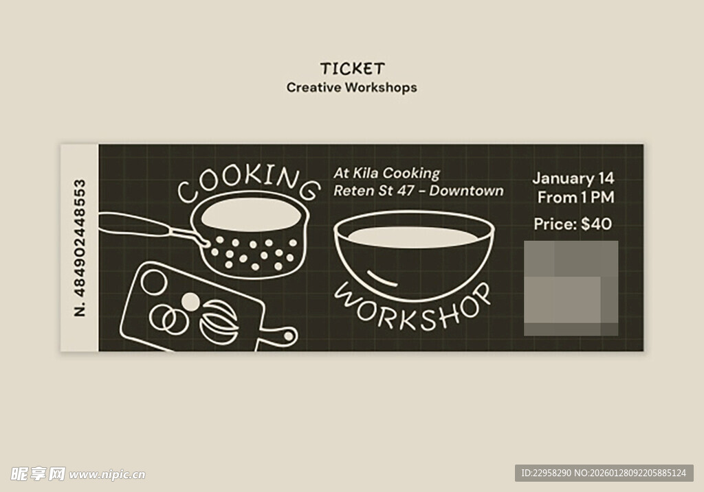 手绘工作室票券