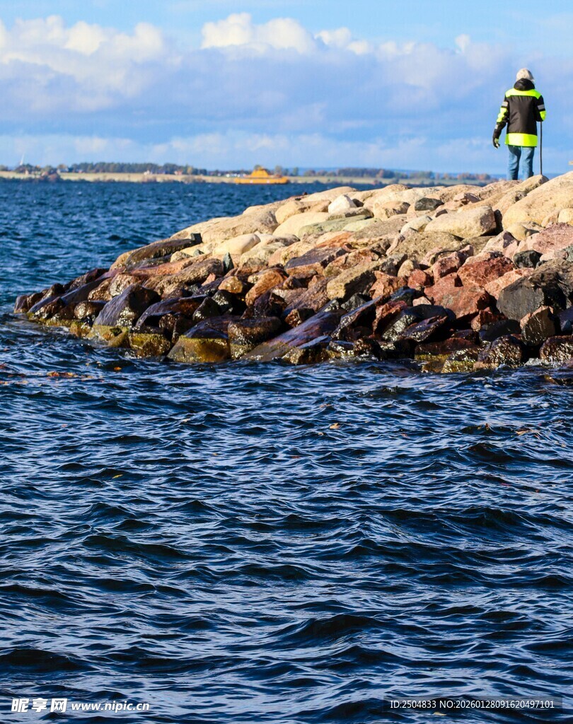 海边孤石上的守望者
