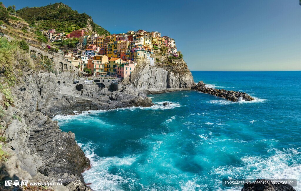 意大利五渔村美丽海岸风景