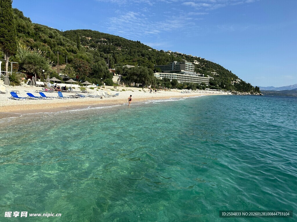 美丽清澈的海 度假胜地