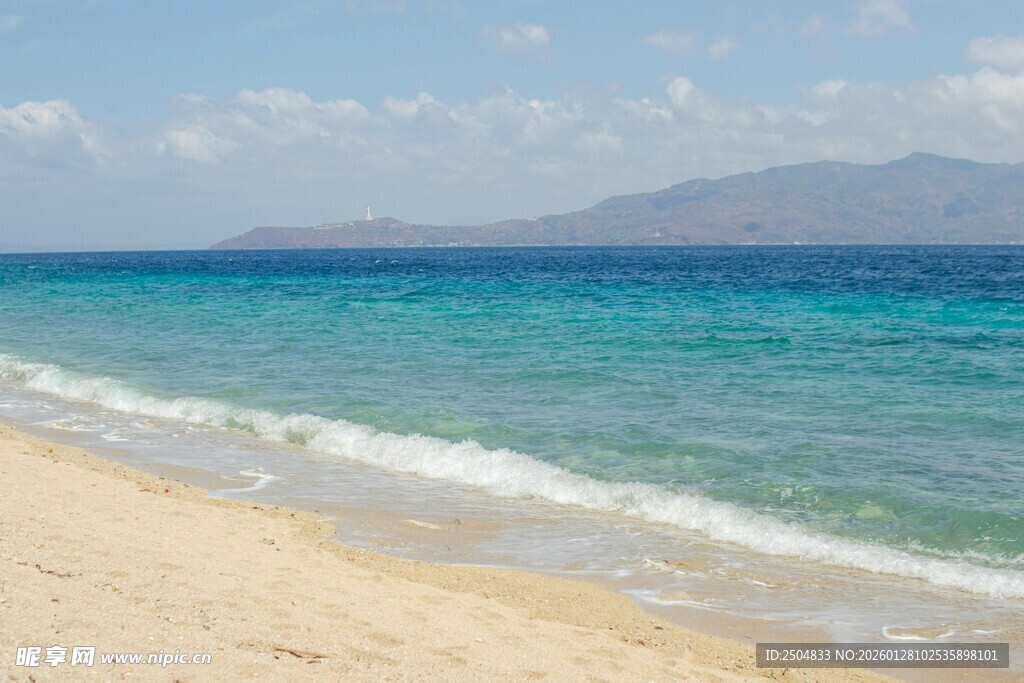 美丽海滨沙滩海景风光