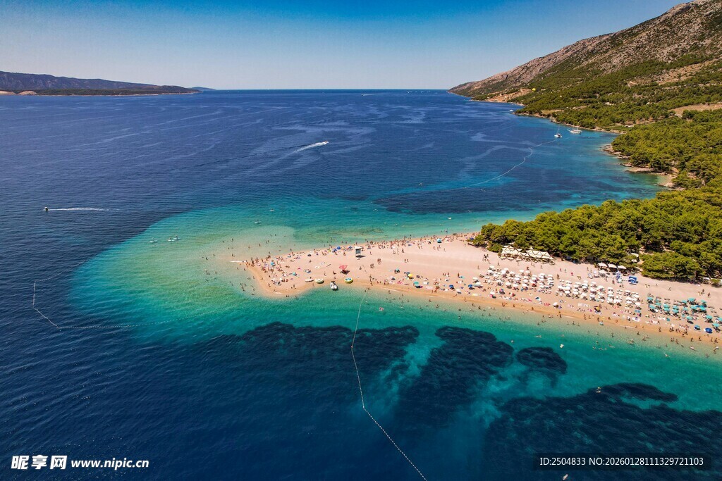美丽海岛沙滩海景风光