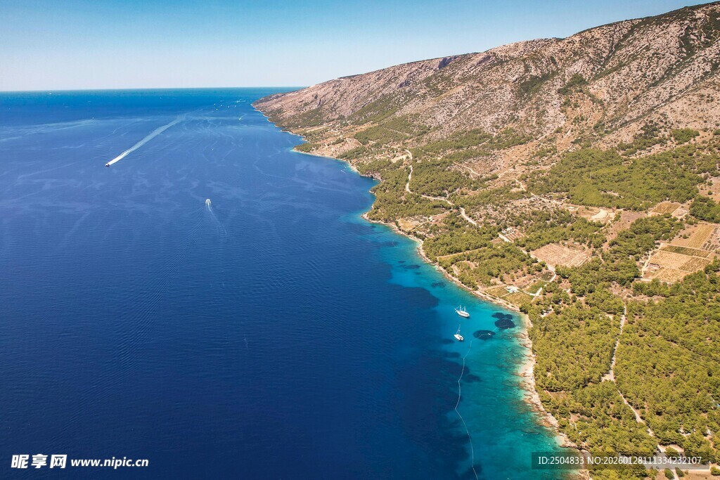 海岸风光 碧海青山美景