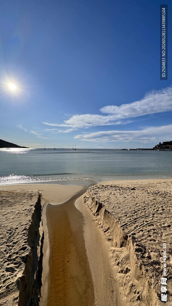 阳光沙滩海景美丽风光