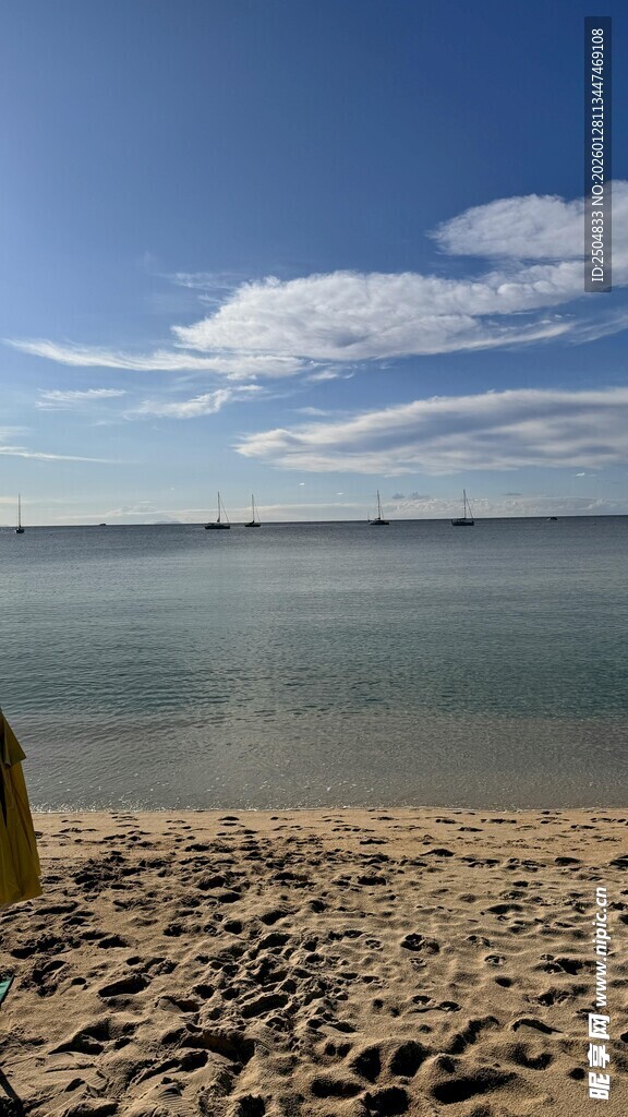 海边沙滩 蓝天碧海美景