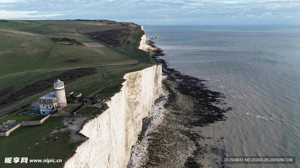 英国白垩断崖海岸风光