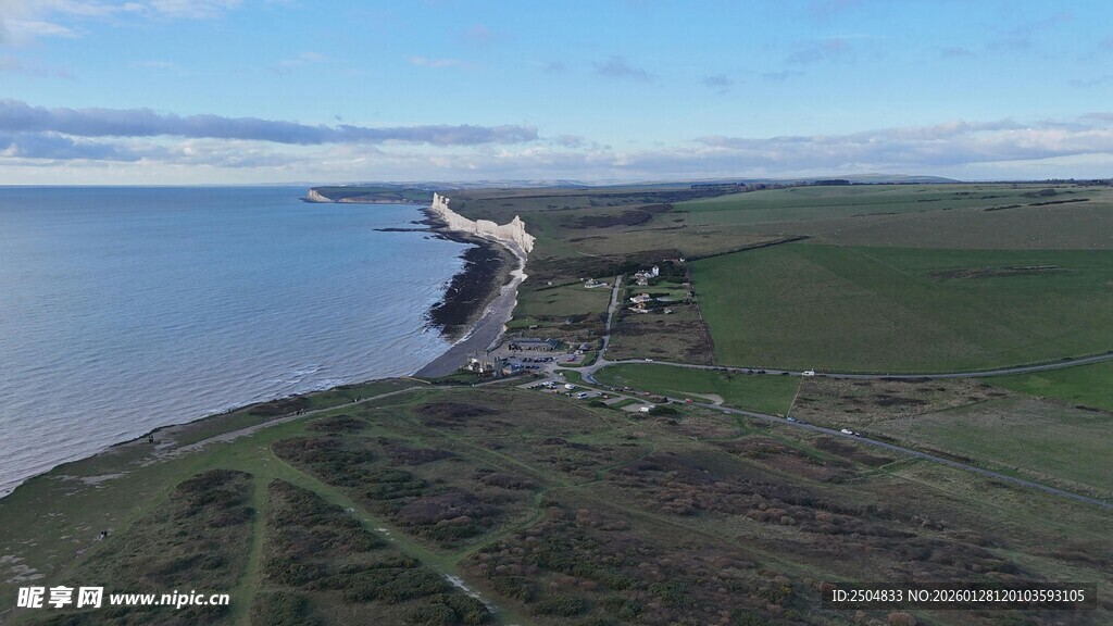 海岸风光航拍图