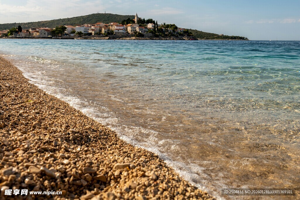 美丽海岸 细腻沙滩与海水