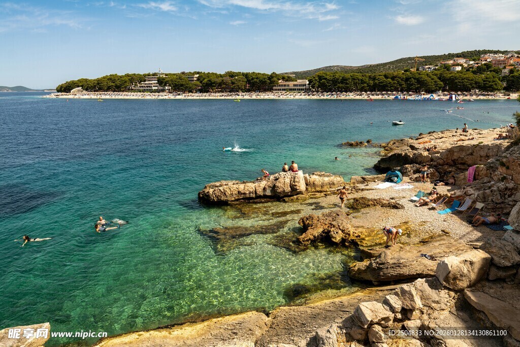 美丽海滨风光 清澈海水