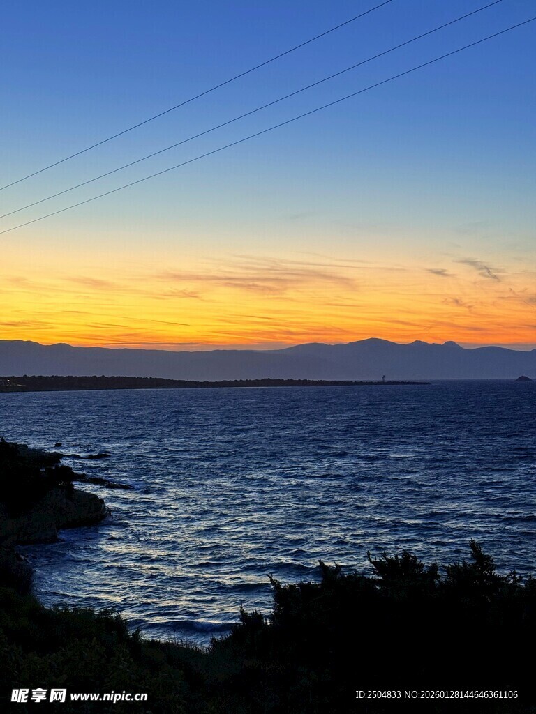 海边绝美日落风景
