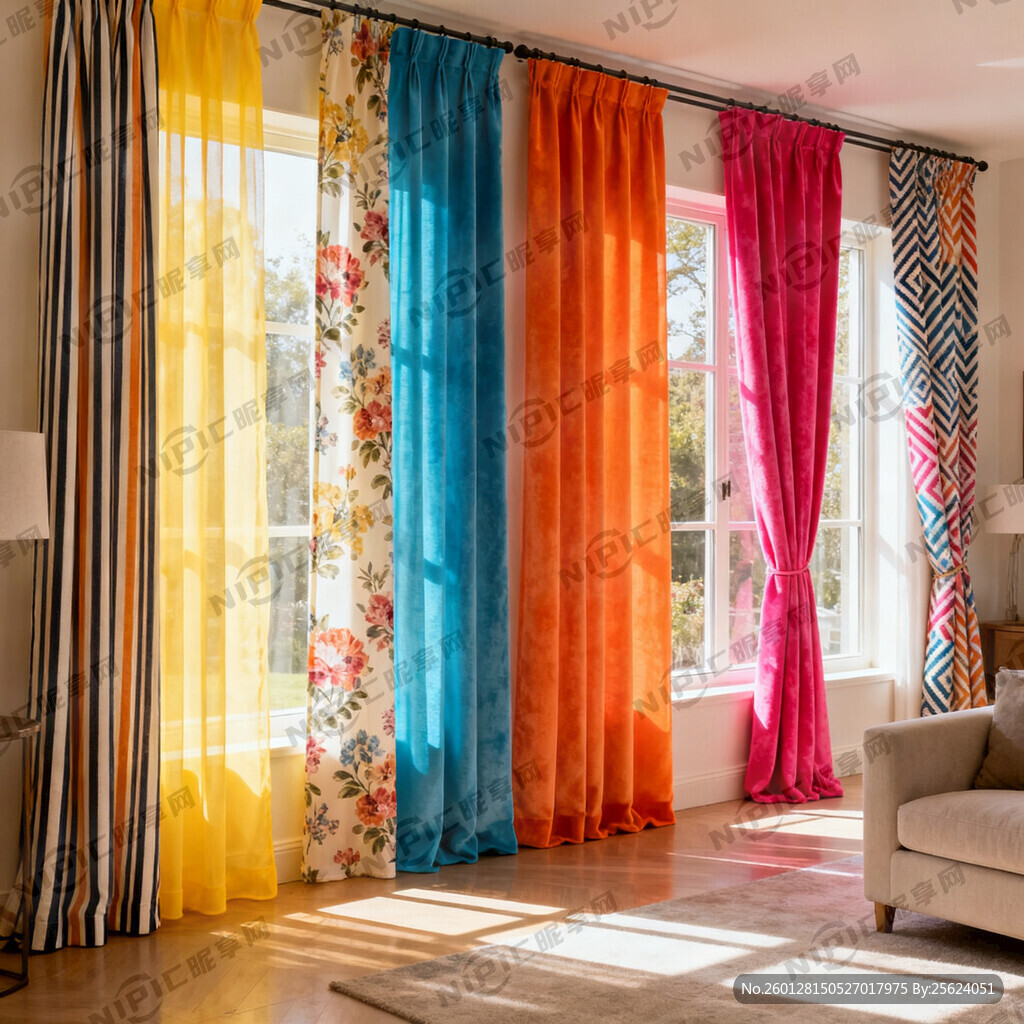 想要几张好看的窗帘效果图