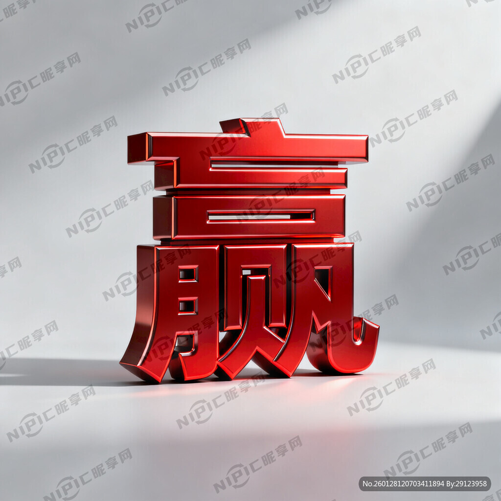 以“赢”字做一幅图