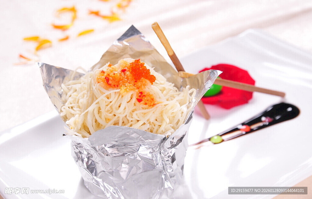 锡纸包裹的美味海鲜料理