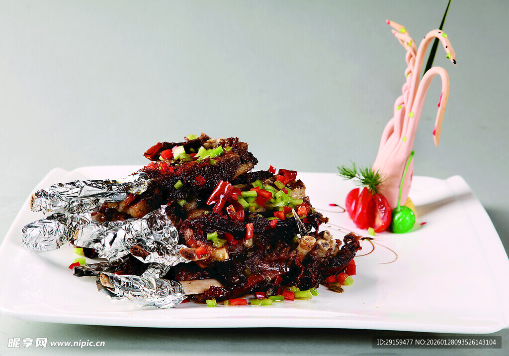 香辣美味烤鱼摆拍展示