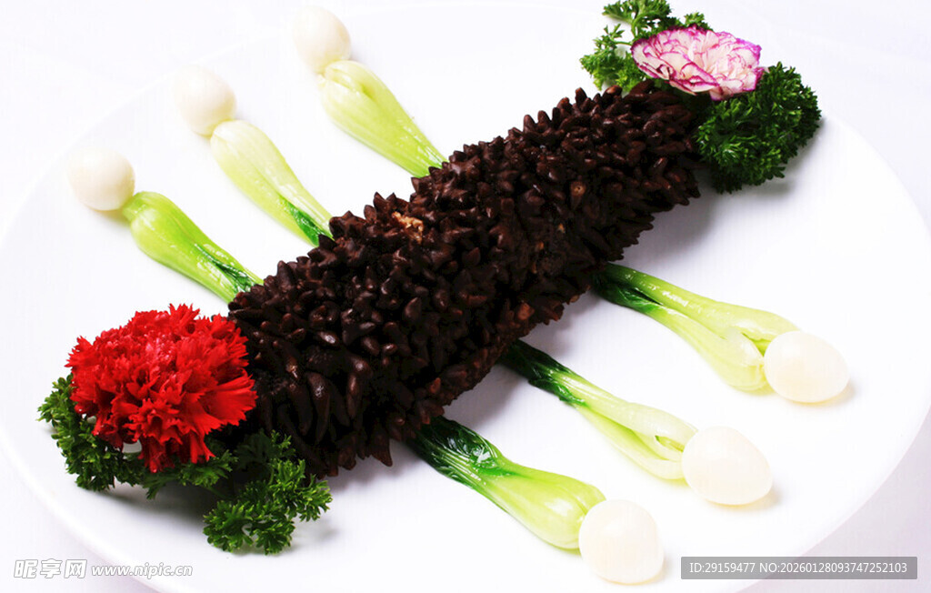 创意造型海参菜肴