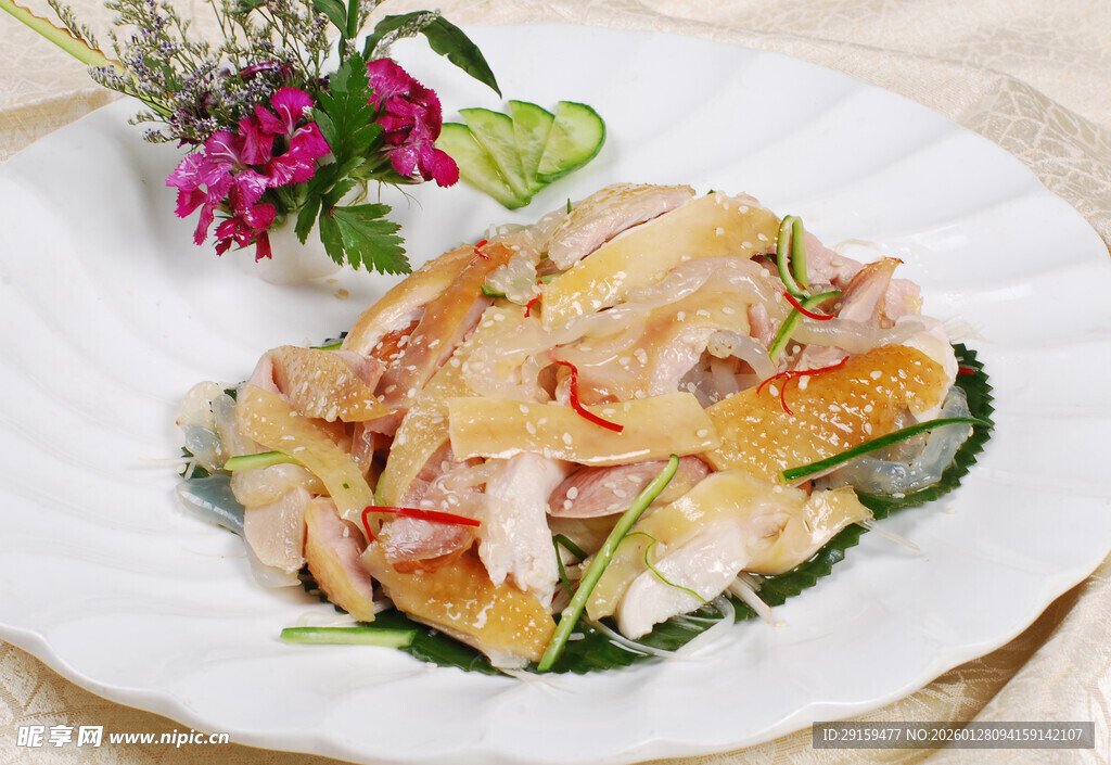 美味凉拌鸡肉拼盘