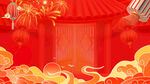 喜庆中式红色节日背景图