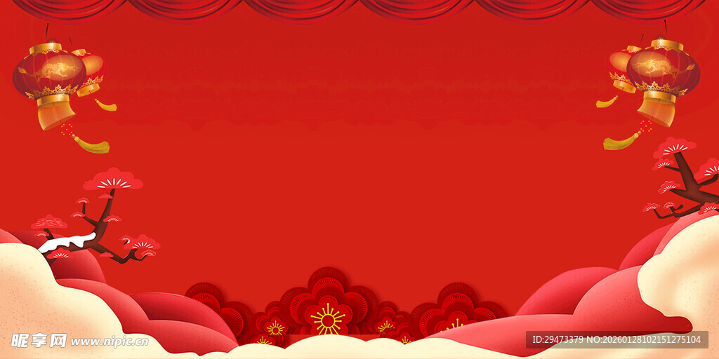 喜庆中国风红色背景图