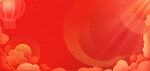 红色梦幻云朵背景图