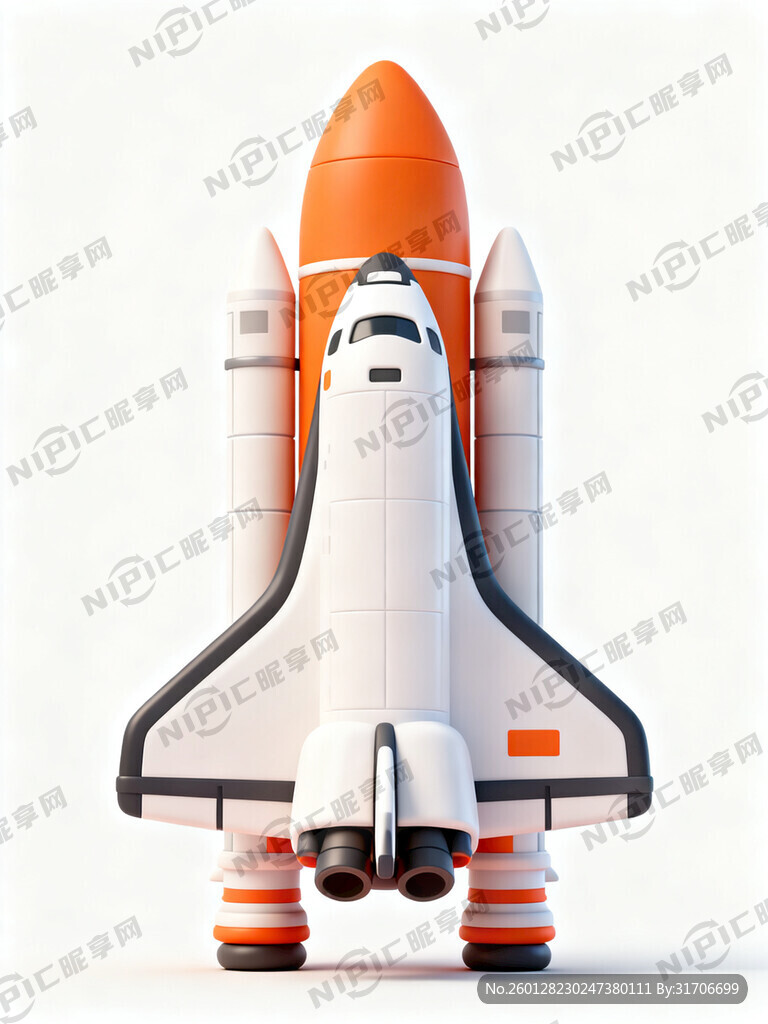 航天飞机 颜色漂亮  卡通  