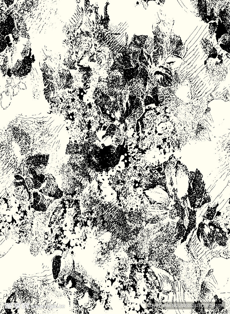 黑白抽象纹理图案