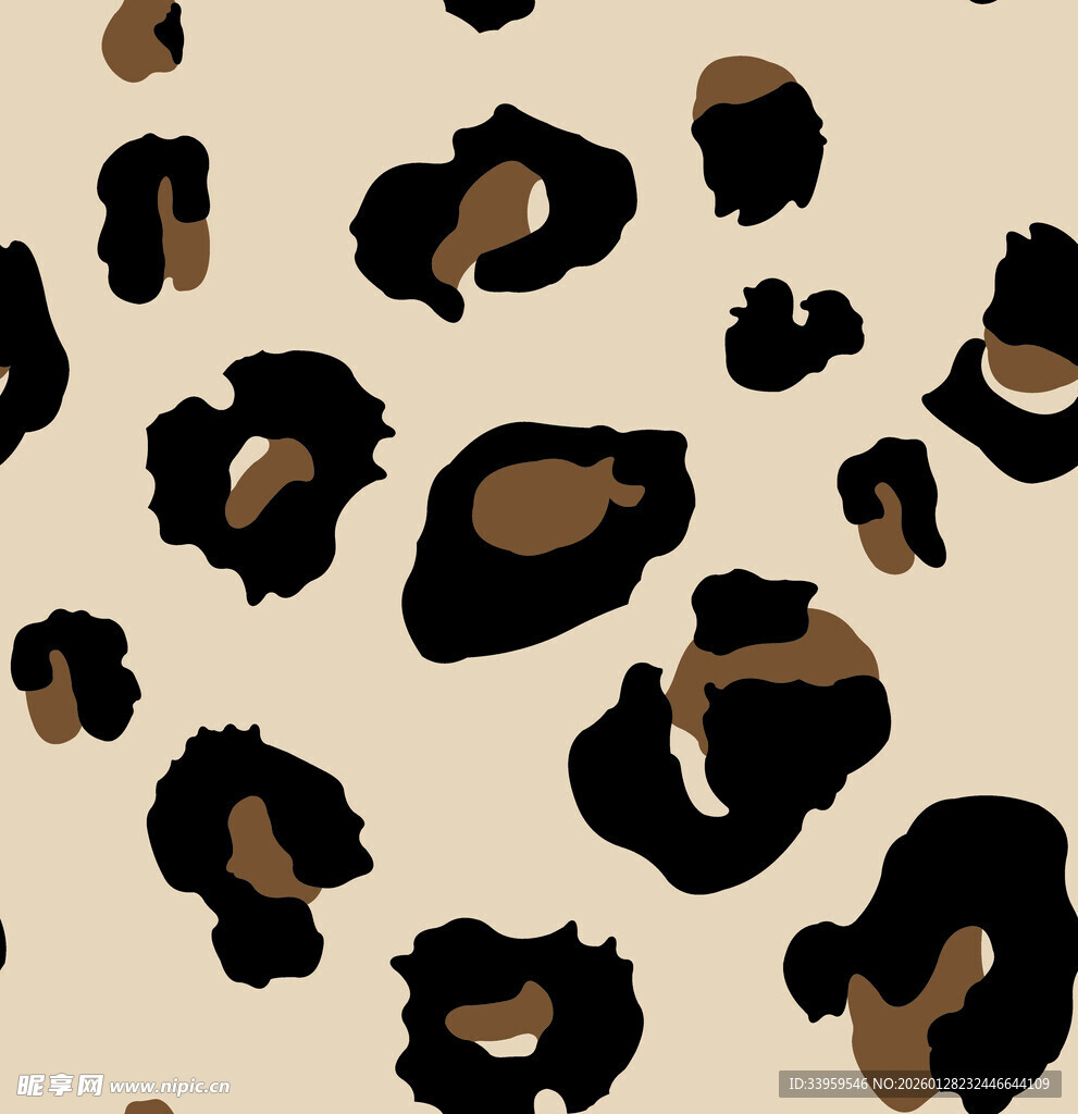 豹纹图案背景纹理设计