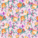 多彩花卉图案布料纹理