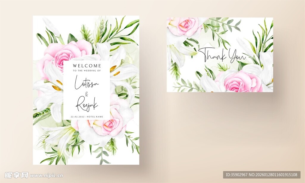 花卉装饰卡片设计模板