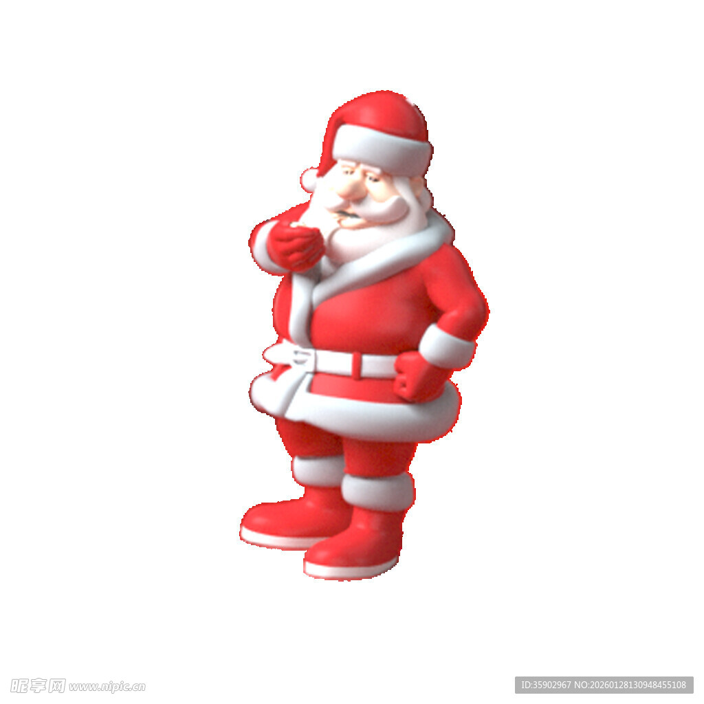 可爱圣诞老人3D模型