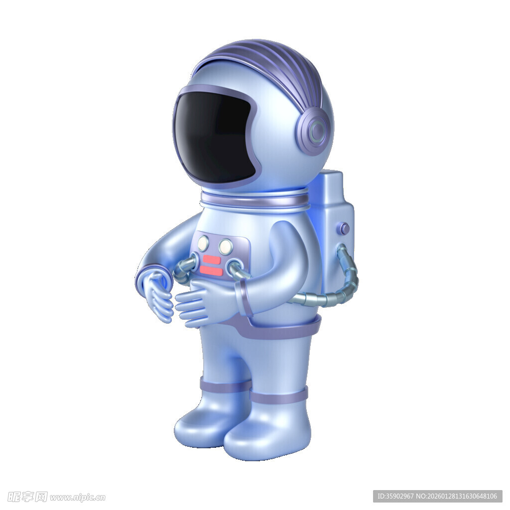 蓝色宇航员摆件