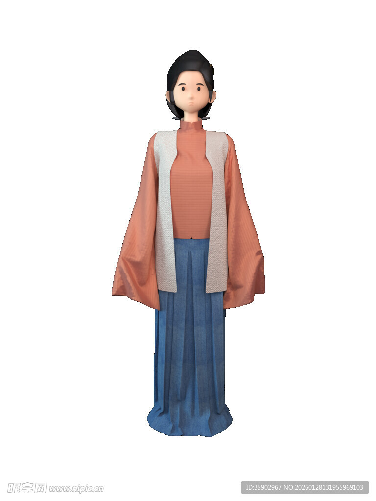 古风服饰女性人偶展示