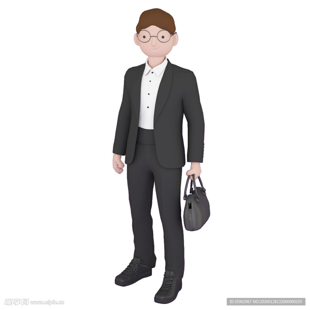 穿西装提包的商务男士