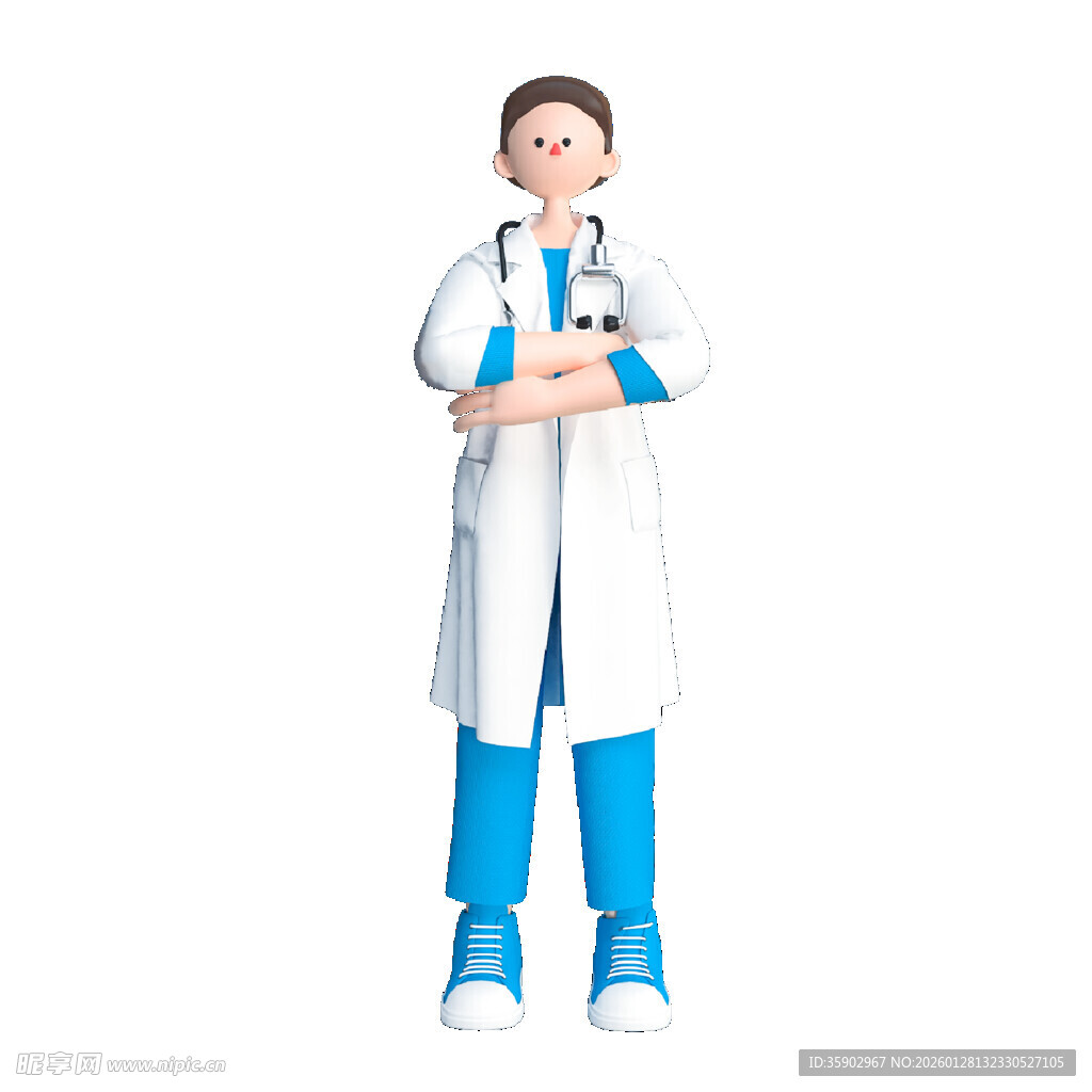 可爱小医生形象展示