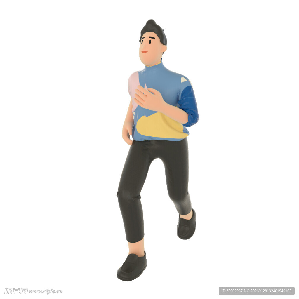 活力男子动感跑姿