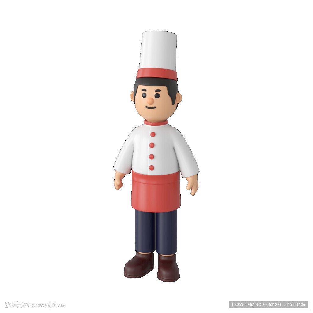 卡通厨师人偶形象
